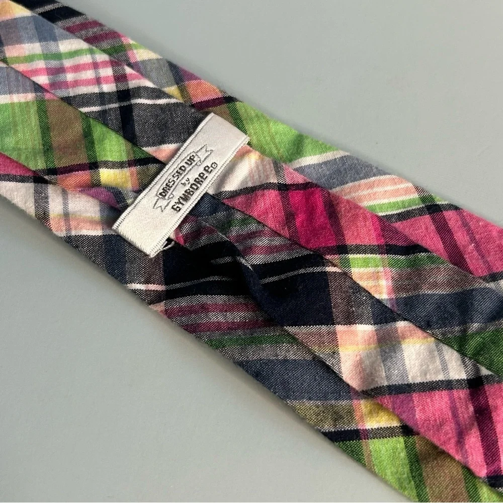 Gymboree Kids Plaid Tie in Pink and Green